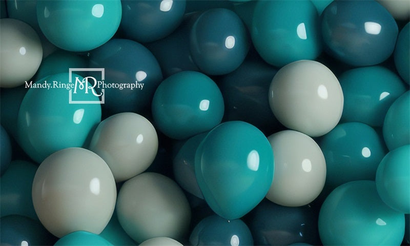 Kate Schattierungen von Teal Ballon Wandhintergrund von Mandy Ringe Fotograf - Kate Backdrop.de