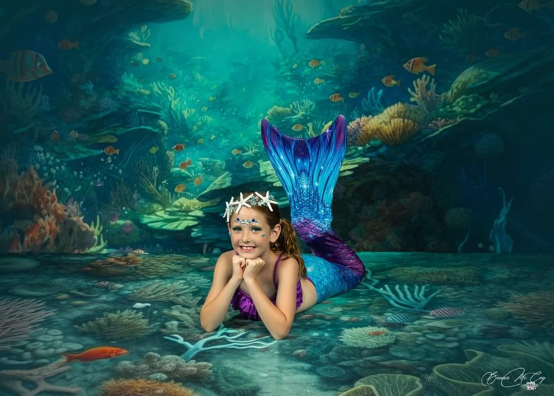 Kate Sommer Unterwasser Ozean Riff Hintergrund+Mermaid Ozean Riff Boden Hintergrund - Kate Backdrop.de