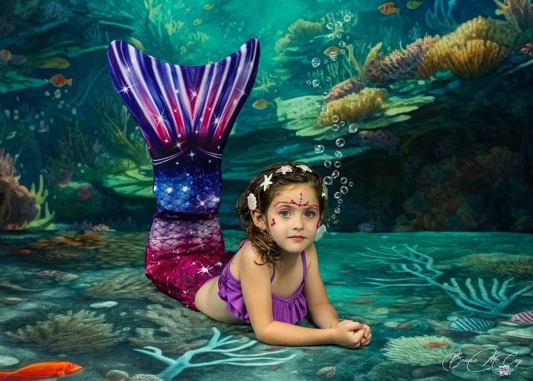 Kate Sommer Unterwasser Ozean Riff Hintergrund+Mermaid Ozean Riff Boden Hintergrund - Kate Backdrop.de