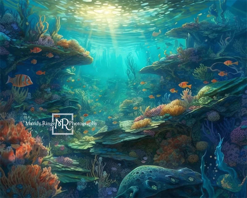 Kate Sommer Unterwasser Ozean Riff Hintergrund von Mandy Ringe Fotograf - Kate Backdrop.de