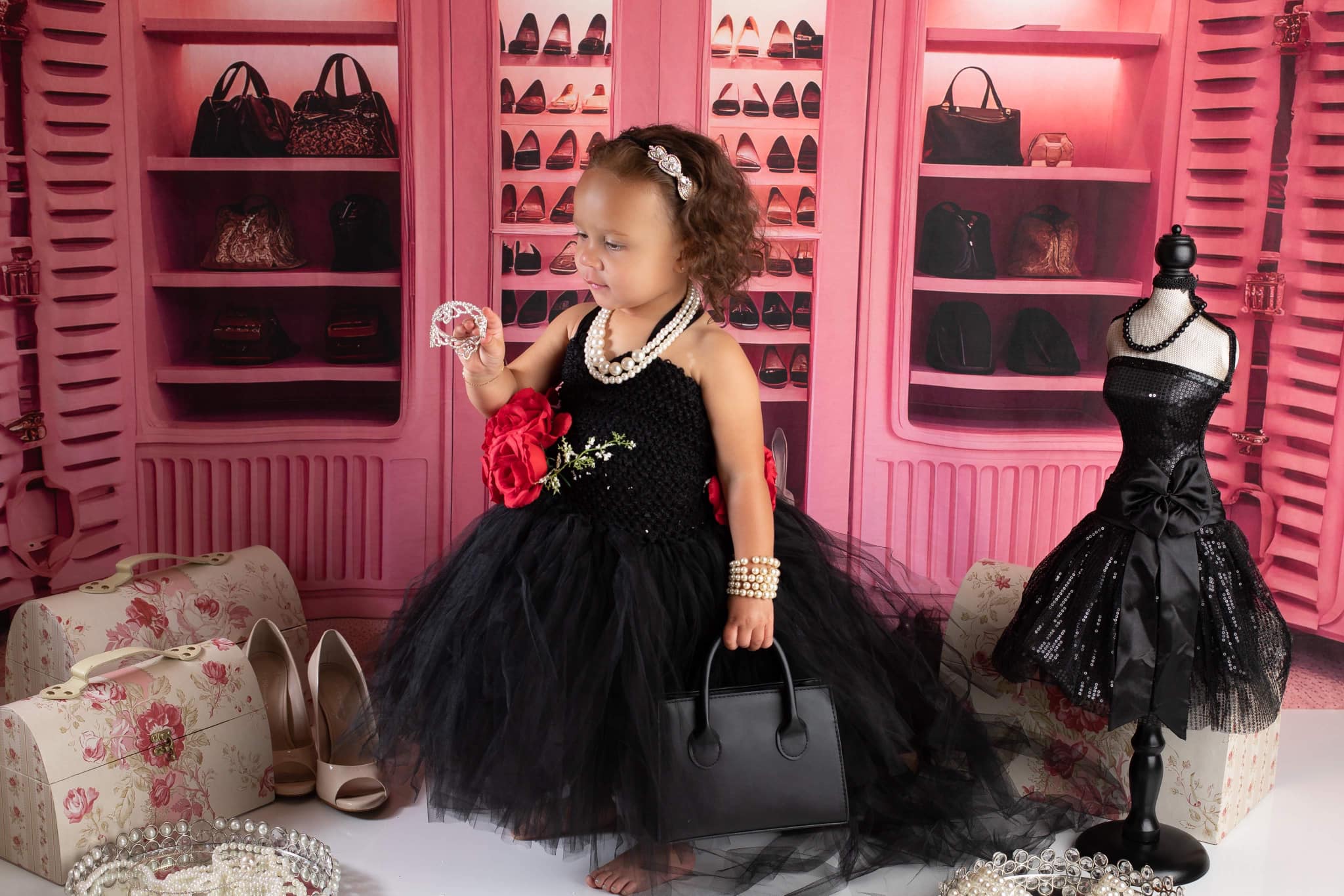 Kate Prinzessin Rosa Zimmer Hintergrund von Chain Photography - Kate Backdrop.de