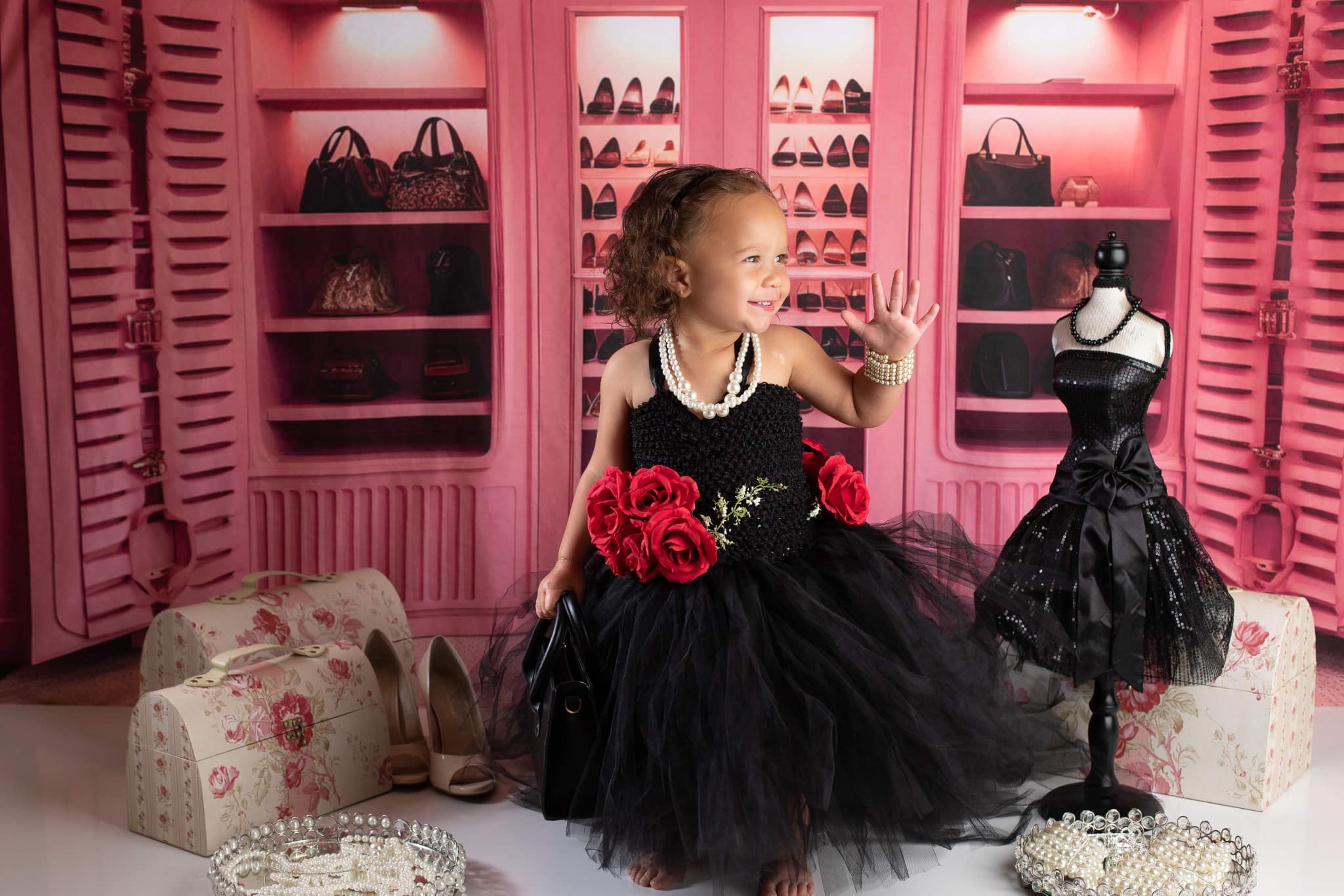 Kate Prinzessin Rosa Zimmer Hintergrund von Chain Photography - Kate Backdrop.de