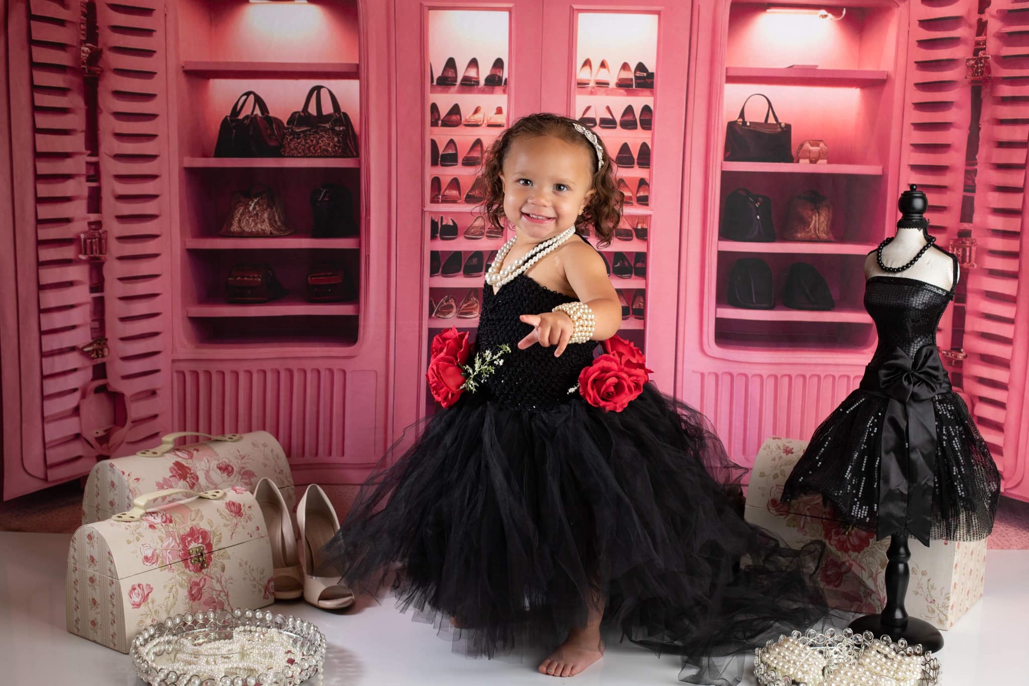 Kate Prinzessin Rosa Zimmer Hintergrund von Chain Photography - Kate Backdrop.de