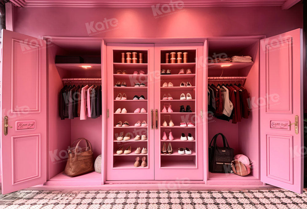 Kate Prinzessin Rosa Zimmer Garderobe Hintergrund entworfen von Chain Photography - Kate Backdrop.de