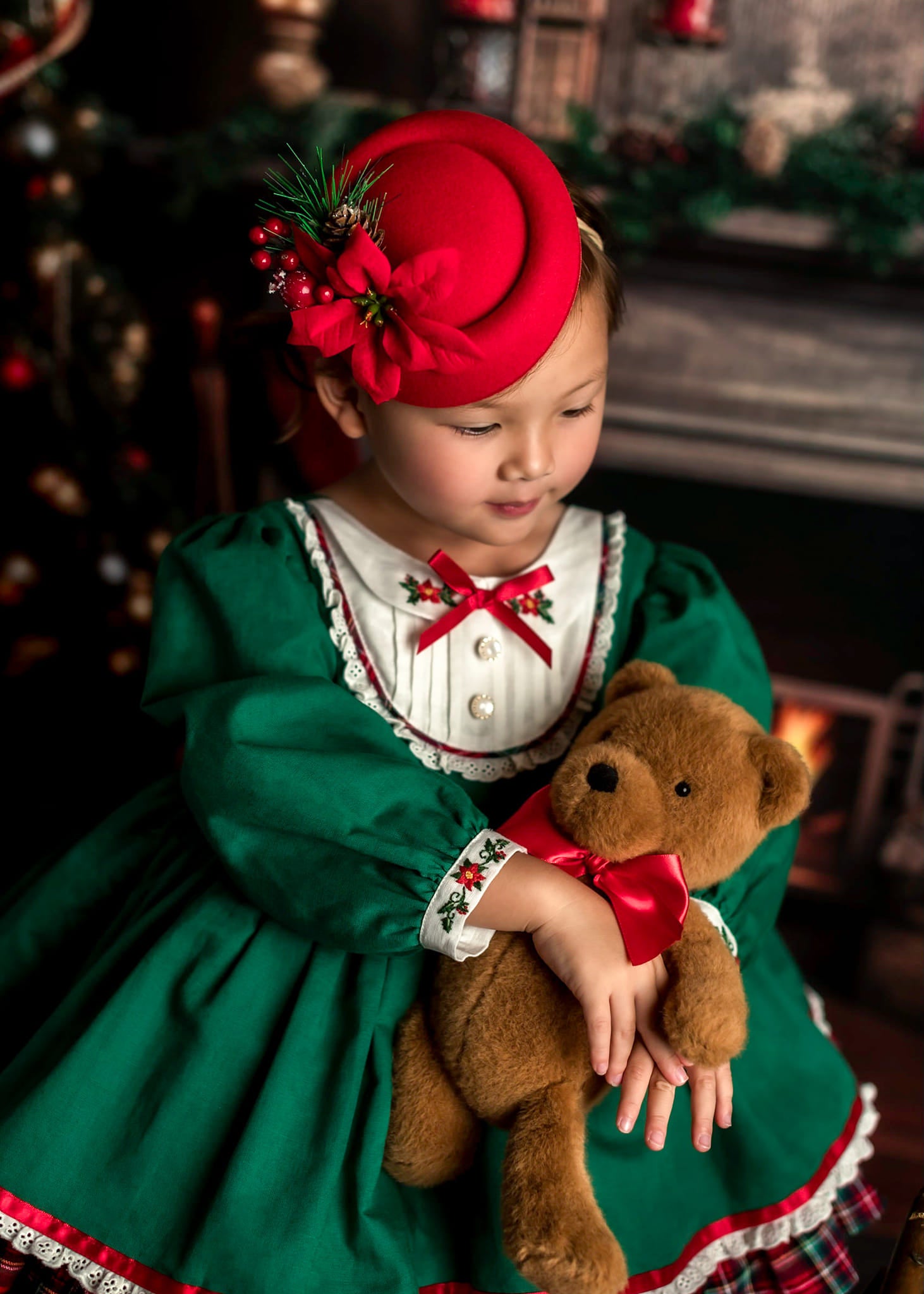 Kate Retro Weihnachten Kamin Santa Warm House Buch Hintergrund für Fotografie - Kate Backdrop.de