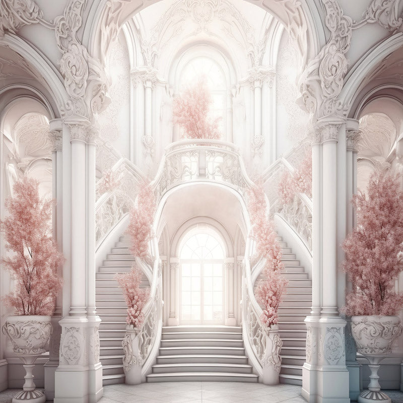 Kate Romantische Schloss Hochzeit Architektur Hintergrund für Fotografie - Kate Backdrop.de