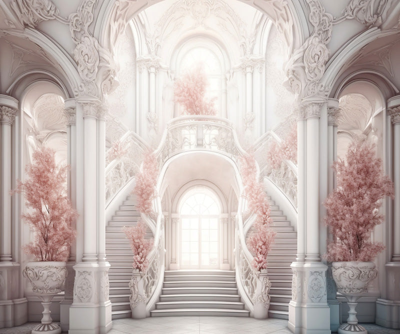 Kate Romantische Schloss Hochzeit Architektur Hintergrund für Fotografie - Kate Backdrop.de