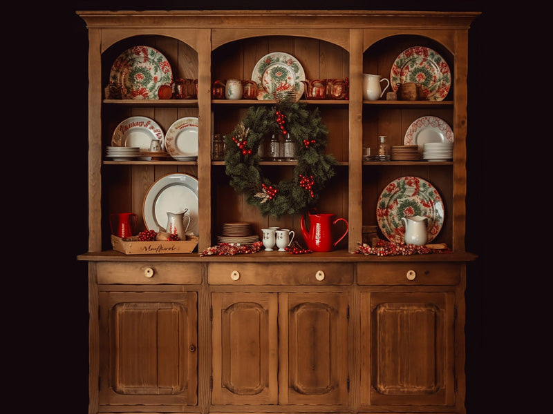 Kate Weihnachtsküche Vintage Schrank Hintergrund für Fotografie - Kate Backdrop.de