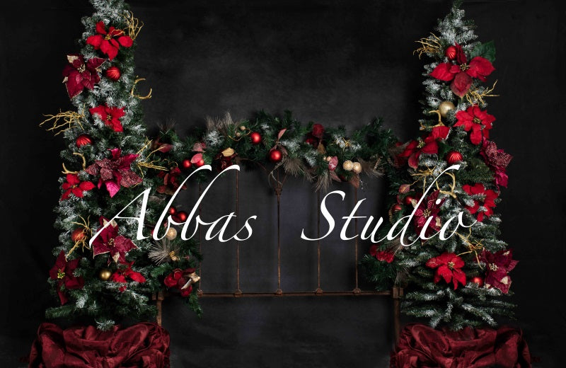 Kate Weihnachten Bett Kopfteil Baum Hintergrund von Abbas Studio
