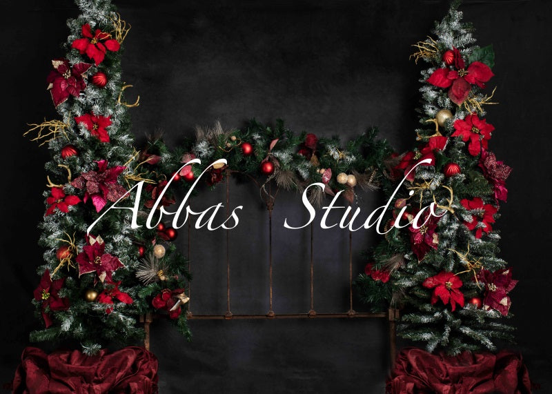 Kate Weihnachten Bett Kopfteil Baum Hintergrund von Abbas Studio