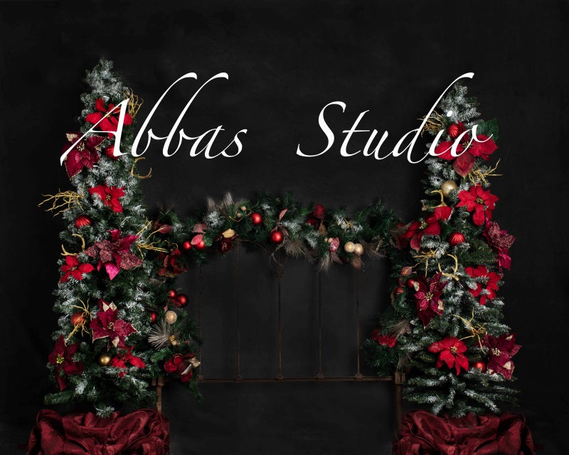 Kate Weihnachten Bett Kopfteil Baum Hintergrund von Abbas Studio