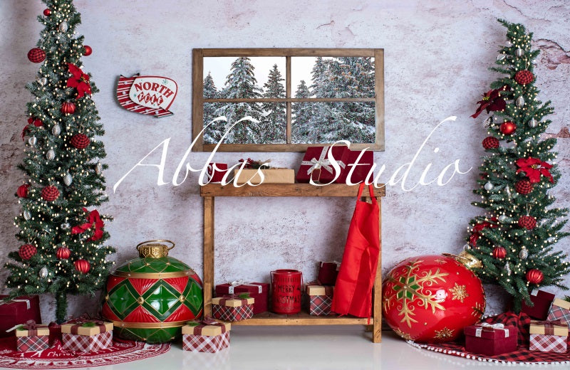 Kate Weihnachten Zimmer Fenster Hintergrundvon Abbas Studio - Kate Backdrop.de
