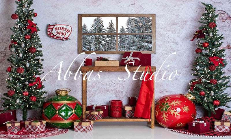 Kate Weihnachten Zimmer Fenster Hintergrundvon Abbas Studio - Kate Backdrop.de
