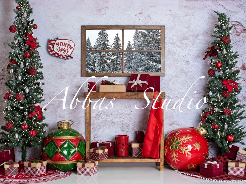 Kate Weihnachten Zimmer Fenster Hintergrundvon Abbas Studio - Kate Backdrop.de
