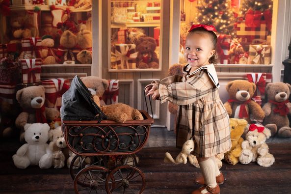 Kate Weihnachten Teddybär Store Hintergrund von Chain Photography - Kate Backdrop.de