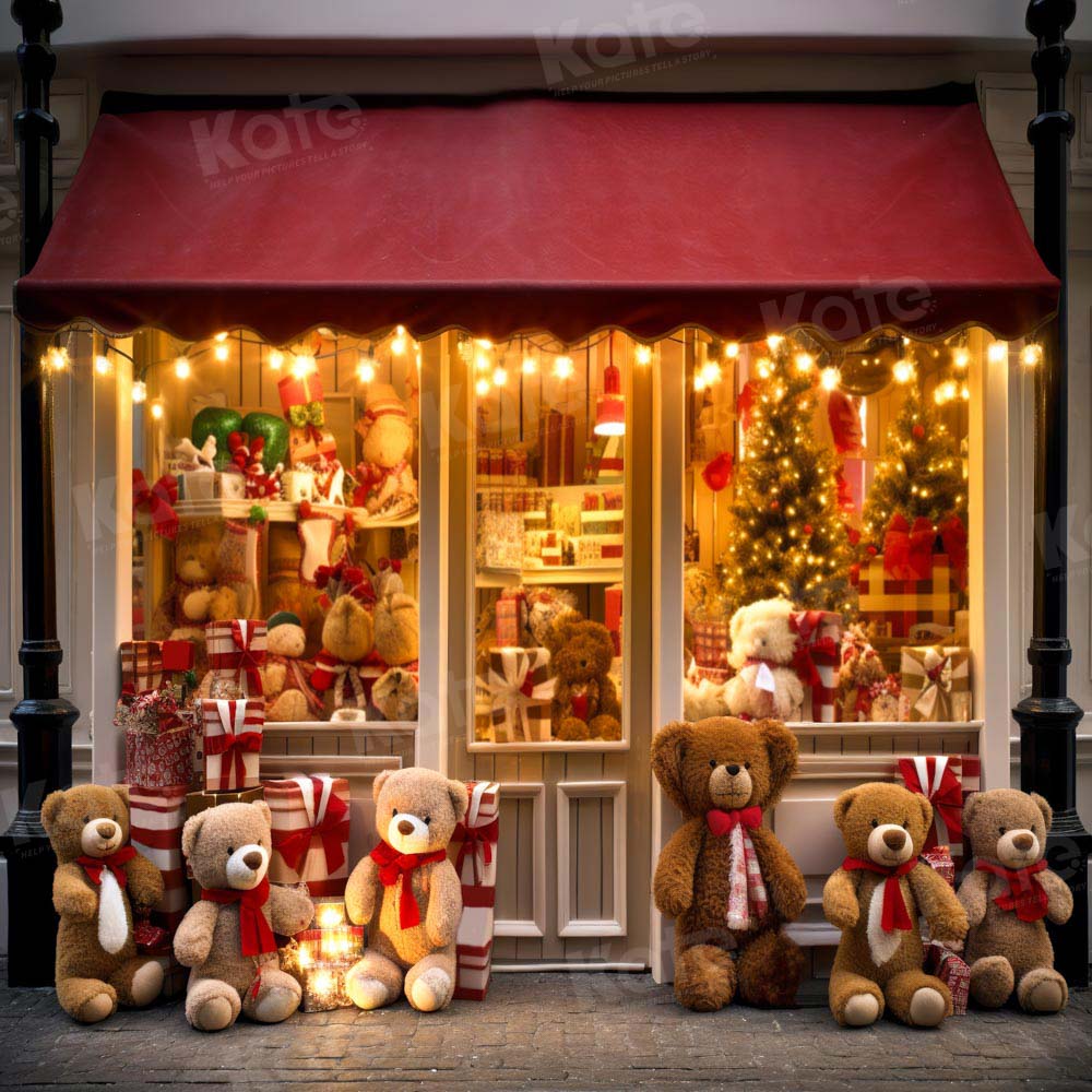 Kate Weihnachten Teddybär Store Hintergrund von Chain Photography - Kate Backdrop.de