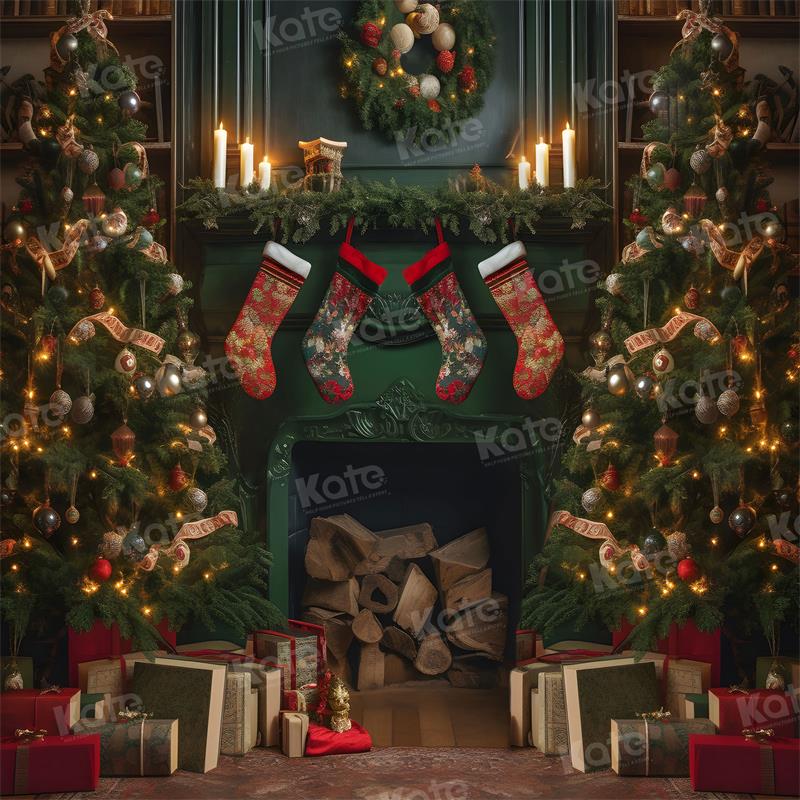 Kate Weihnachten Kamin Geschenkraum Hintergrund für Fotografie - Kate Backdrop.de