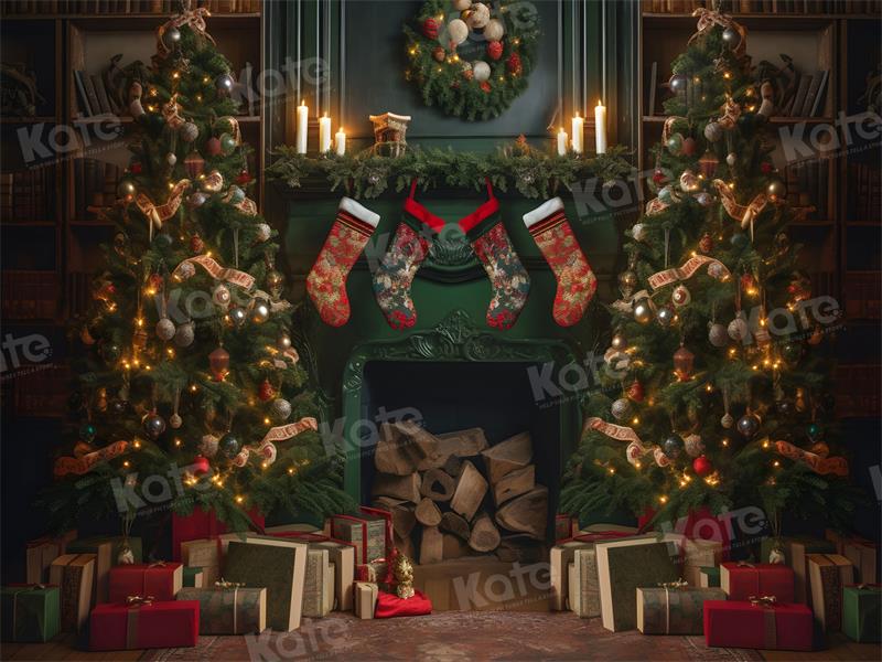 Kate Weihnachten Kamin Geschenkraum Hintergrund für Fotografie - Kate Backdrop.de