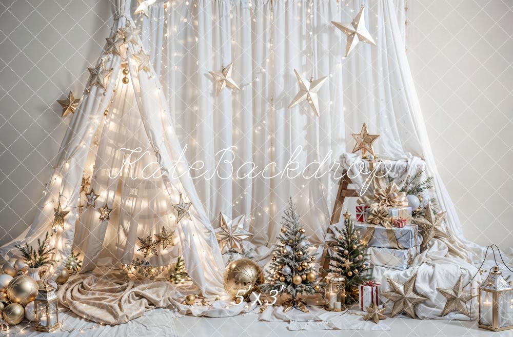 Kate Weihnachten Fantasie Traumzelt Stern Hintergrund für Fotografie - Kate Backdrop.de