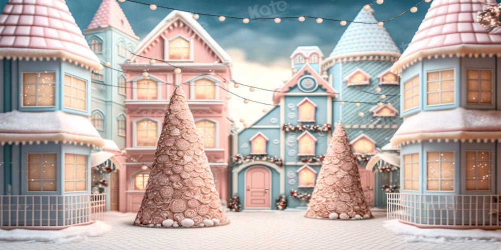 Kate Weihnachten Süßigkeiten Welt Haus Hintergrund für Fotografie - Kate Backdrop.de