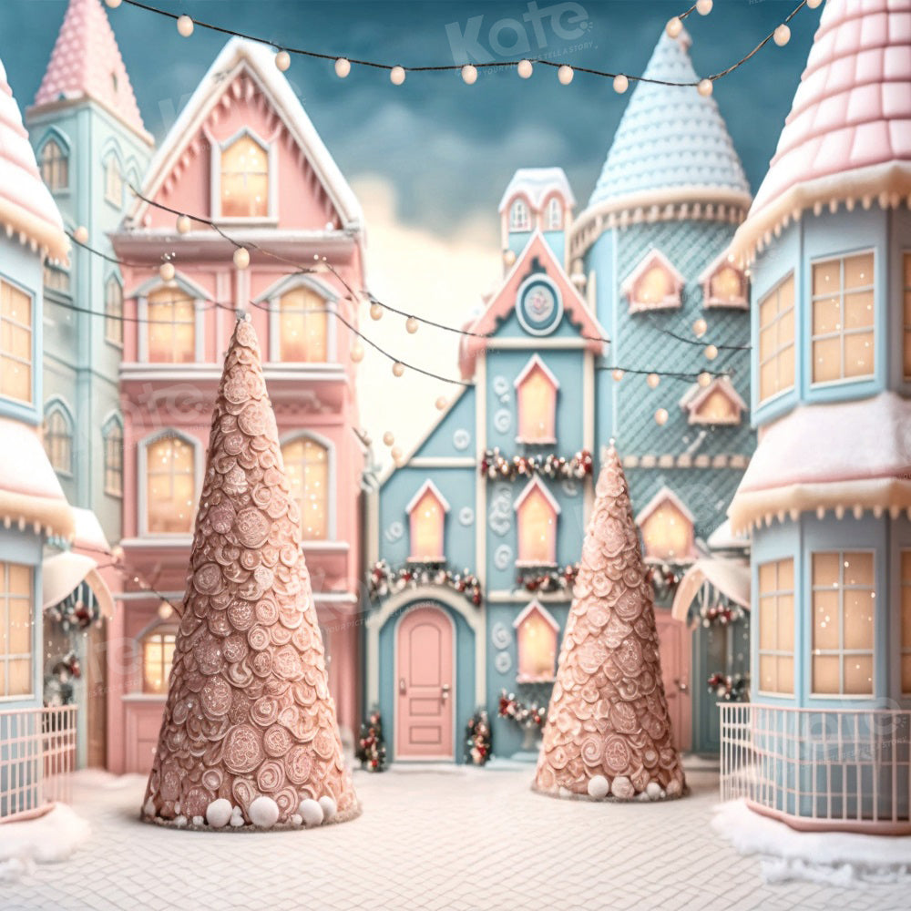Kate Weihnachten Süßigkeiten Welt Haus Hintergrund für Fotografie - Kate Backdrop.de