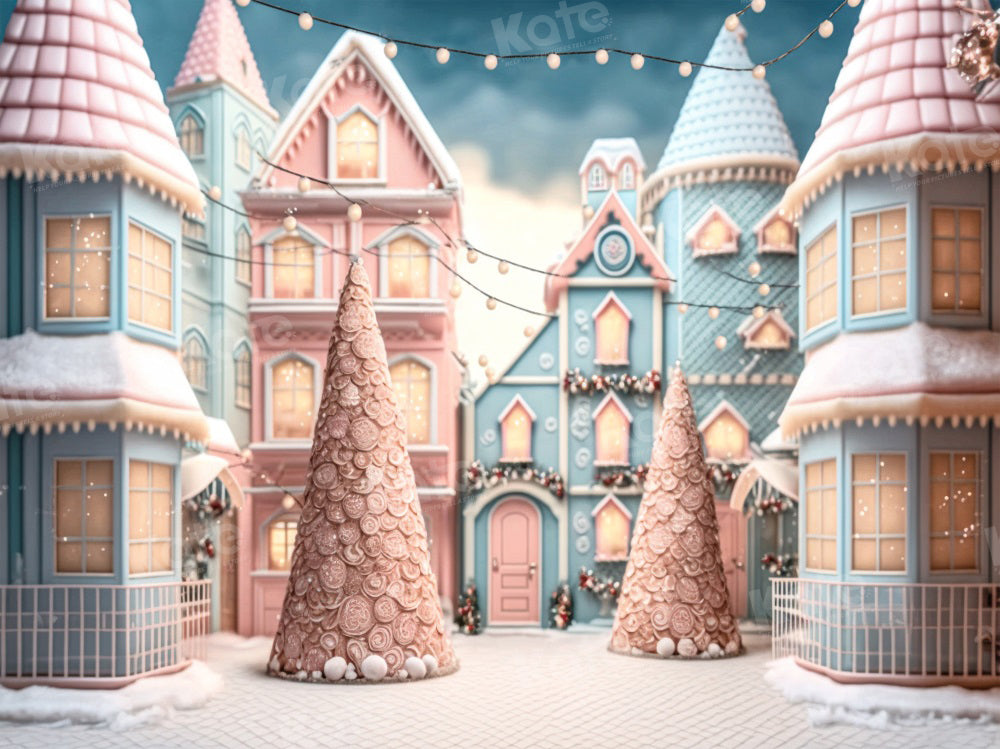 Kate Weihnachten Süßigkeiten Welt Haus Hintergrund für Fotografie - Kate Backdrop.de