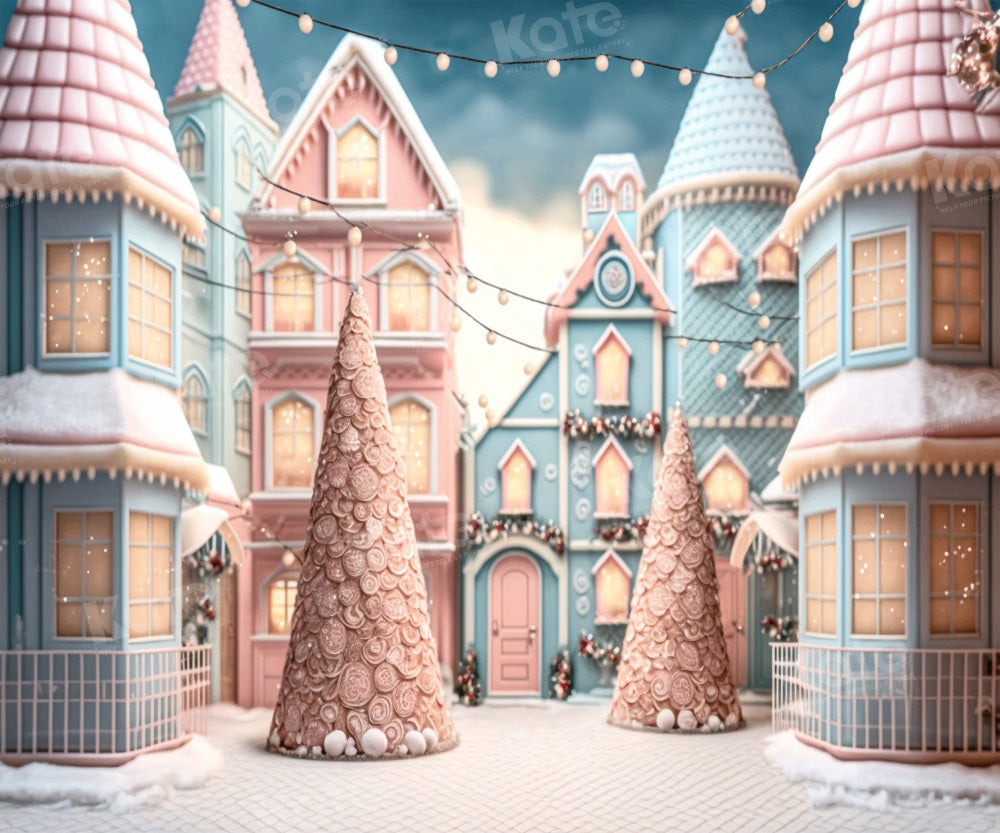 Kate Weihnachten Süßigkeiten Welt Haus Hintergrund für Fotografie - Kate Backdrop.de