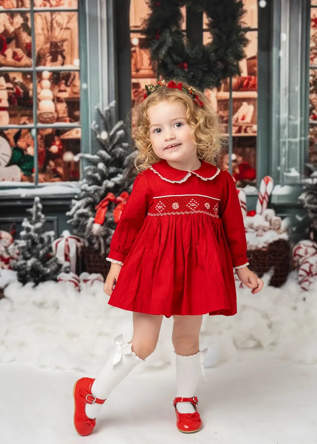 Kate Weihnachten Geschenk-Shop im Schnee Hintergrund für die Fotografie - Kate Backdrop.de