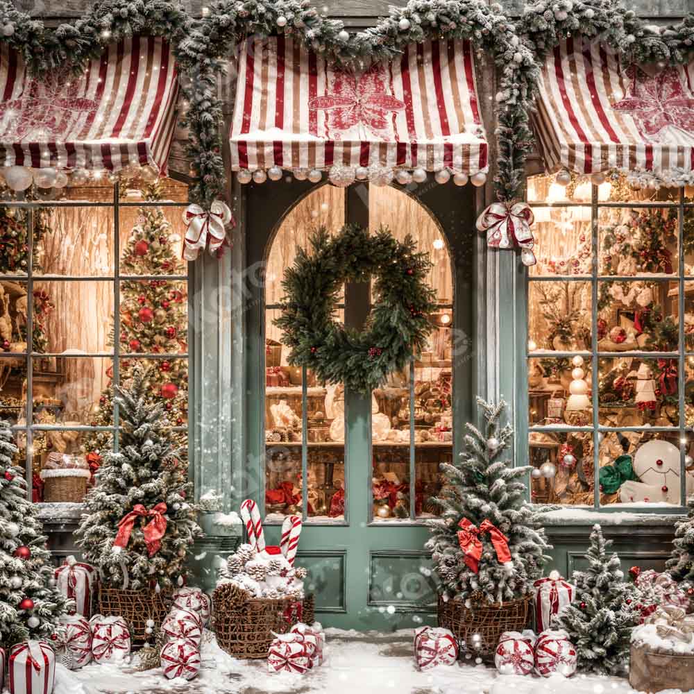 ⚡Blitzangebote -- Kate Weihnachten Geschenk-Shop im Schnee Hintergrund für die Fotografie - Kate Backdrop.de
