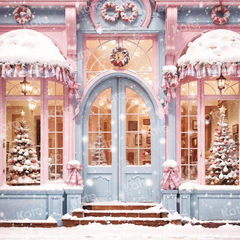 Kate Rosa Weihnachten speichern Schnee Hintergrund für die Fotografie