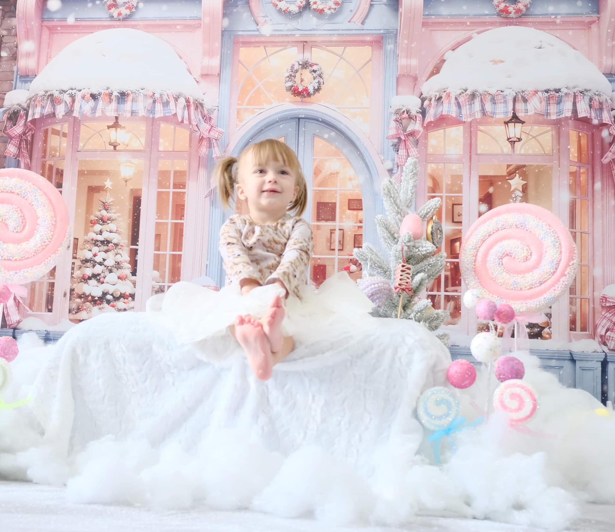 Kate Rosa Weihnachten speichern Schnee Hintergrund für die Fotografie