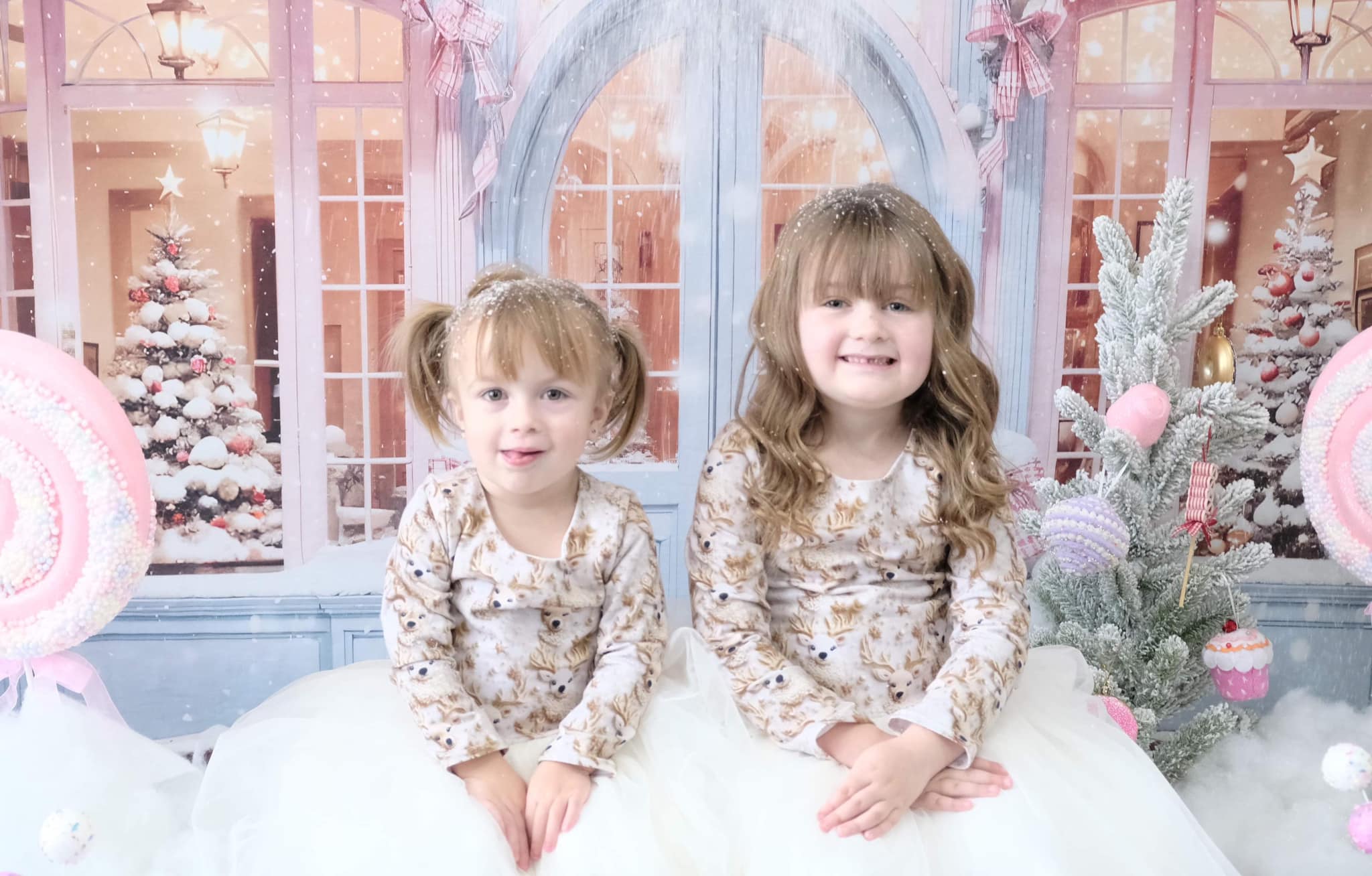 Kate Rosa Weihnachten speichern Schnee Hintergrund für die Fotografie