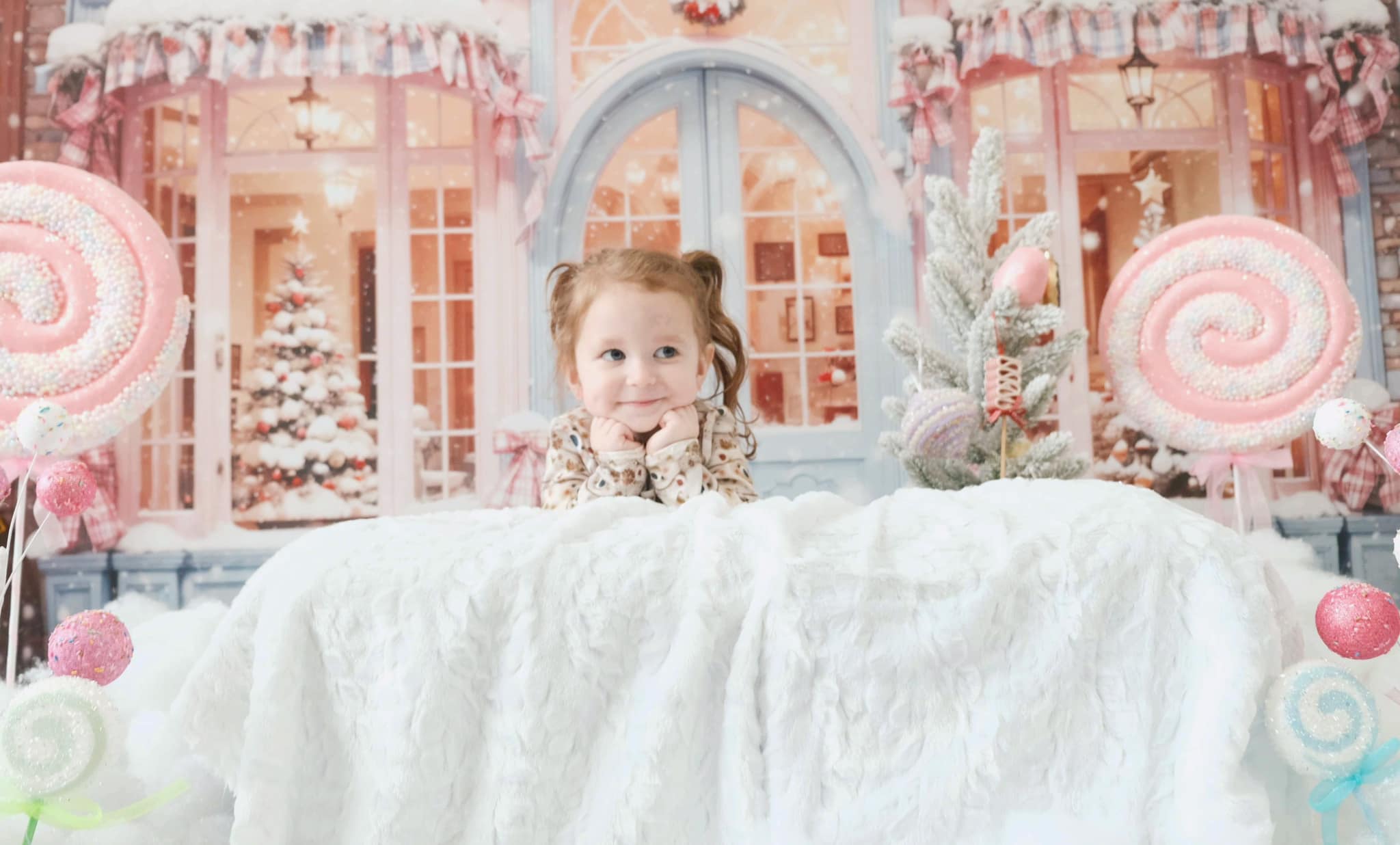 Kate Rosa Weihnachten speichern Schnee Hintergrund für die Fotografie