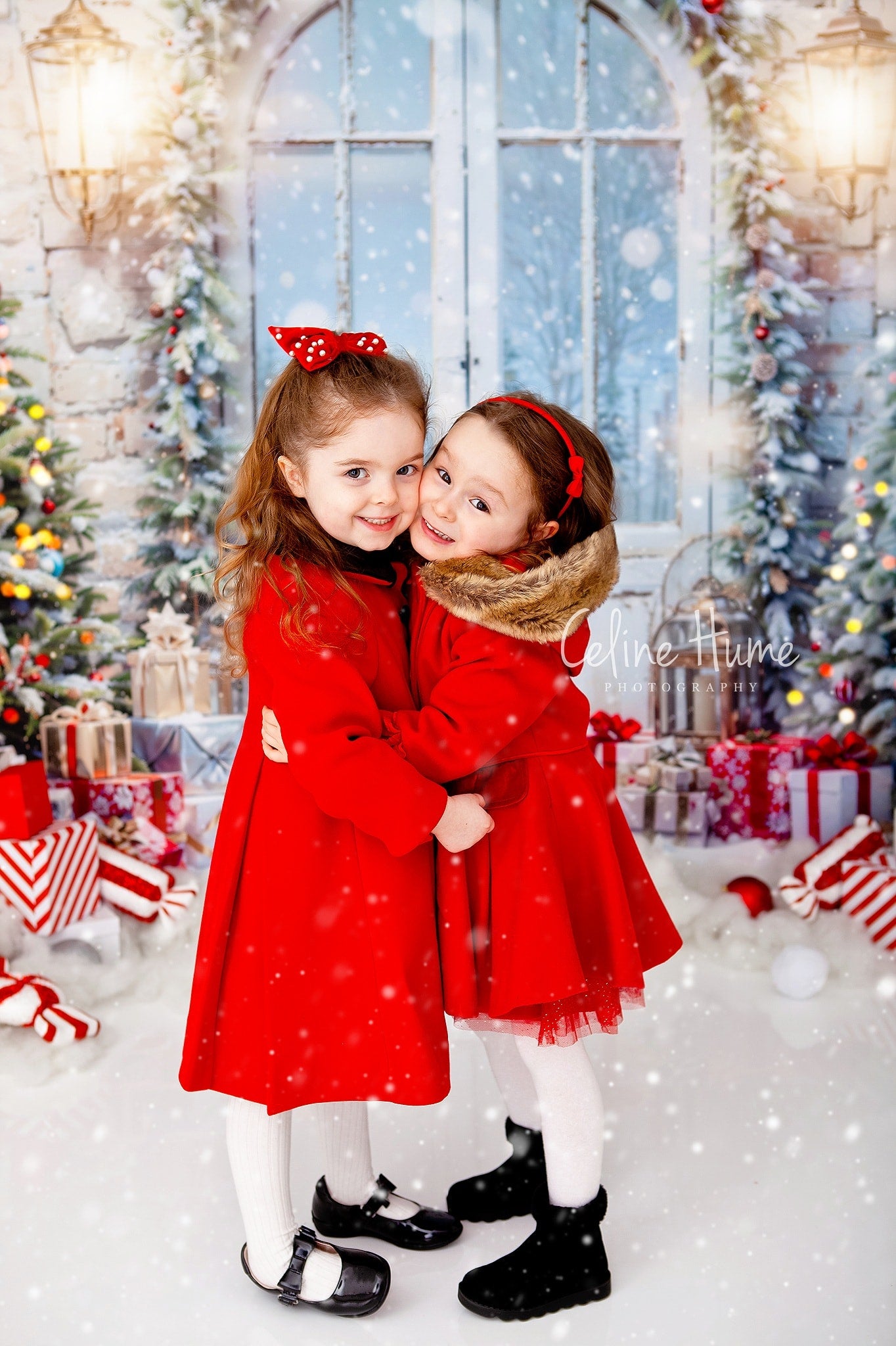 Kate Weihnachten Schnee Baum Tür Hintergrund von Emetselch - Kate Backdrop.de