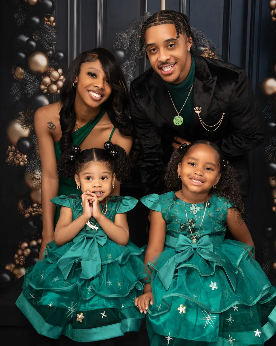 Kate Elegant Schwarz Gold Weihnachten Tür Fleece Hintergrund Entworfen von Mandy Ringe - Kate Backdrop.de