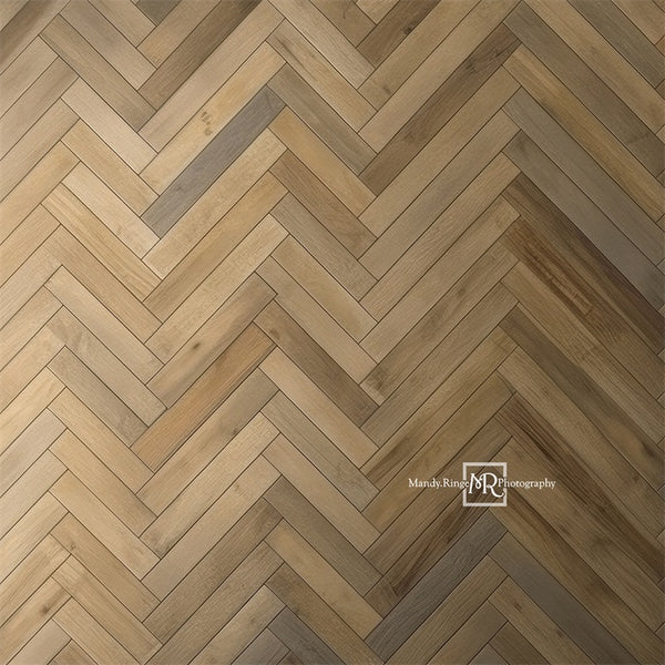 Kate Hellbrauner Fischgräten-Boden Hintergrund von Mandy Ringe Fotografie - Kate Backdrop.de