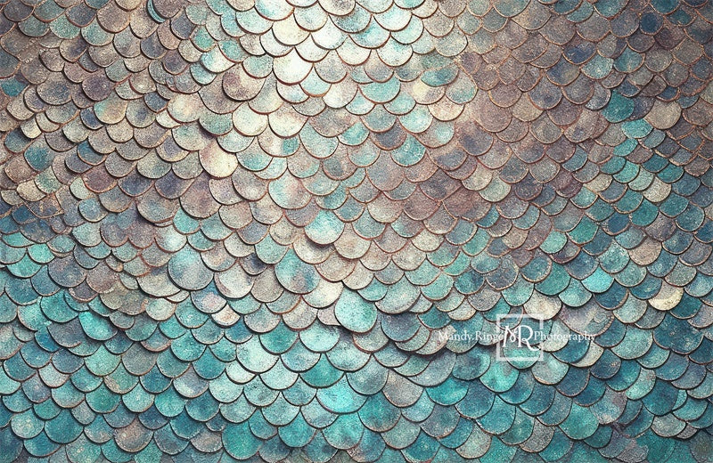Kate Sommer Meerjungfrau Schuppen Wandhintergrund von Mandy Ringe Fotograf - Kate Backdrop.de