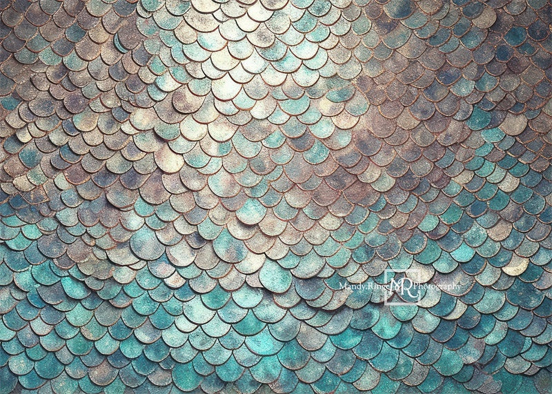 Kate Sommer Meerjungfrau Schuppen Wandhintergrund von Mandy Ringe Fotograf - Kate Backdrop.de