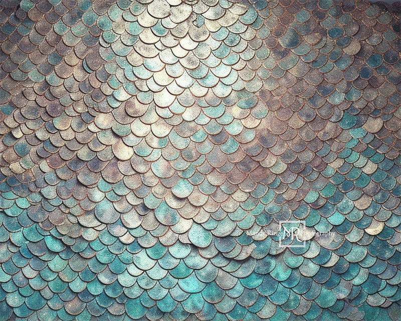 Kate Sommer Meerjungfrau Schuppen Wandhintergrund von Mandy Ringe Fotograf - Kate Backdrop.de
