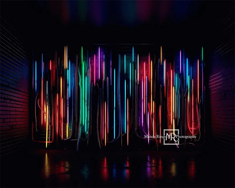 Kate Neon-Lichtbalken Wandhintergrund von Mandy Ringe Fotograf