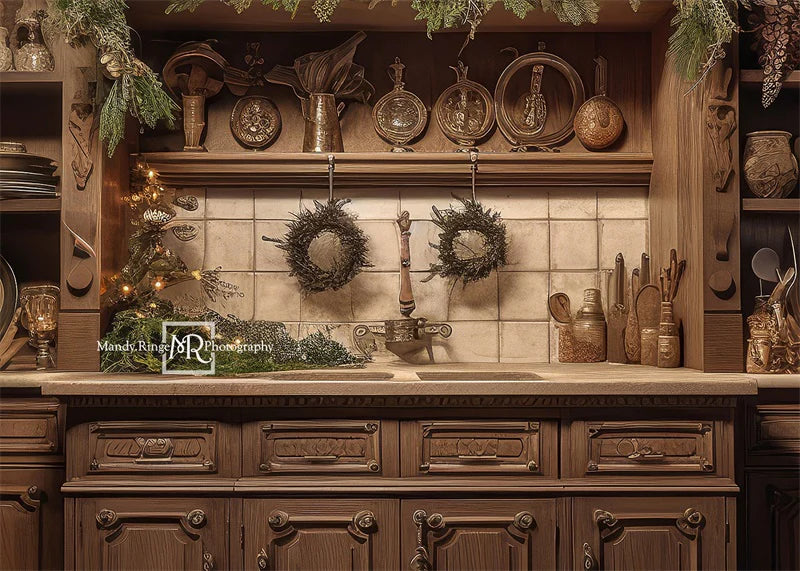 Kate Weihnachten Warmer Winter-Küchen-Hintergrund von Mandy Ringe Fotograf - Kate Backdrop.de