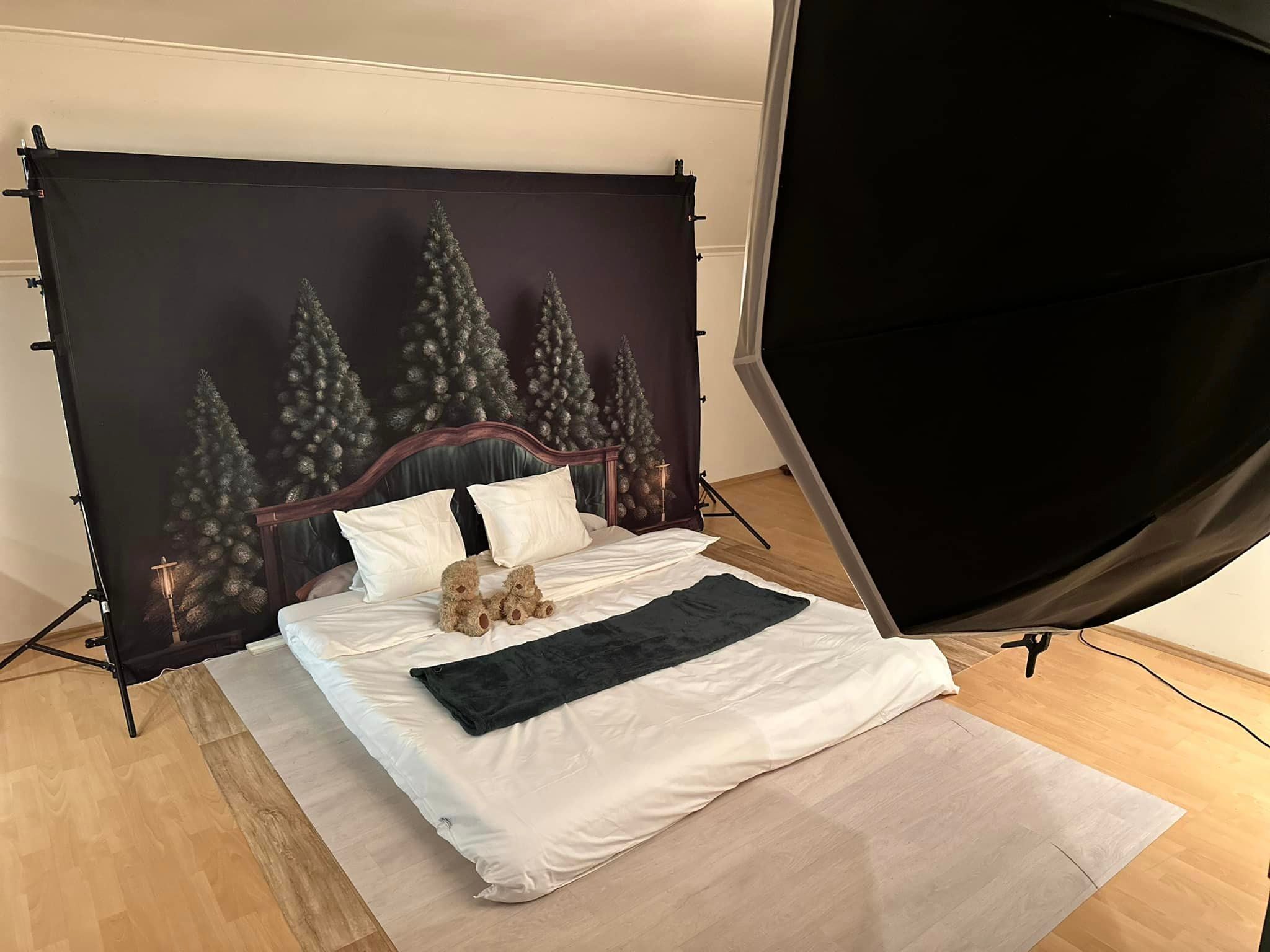 Kate Winter Weihnachten Kiefer Kopfteil Hintergrund von Mandy Ringe Fotograf - Kate Backdrop.de