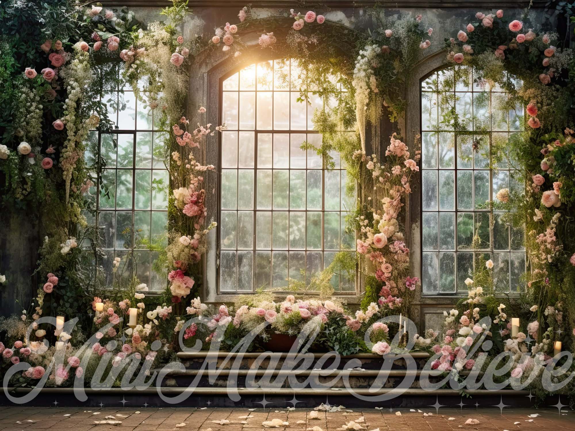 Kate alentine Frühlingshochzeit Romantische Rosen im Arbitrarium Hintergrund von Mini MakeBelieve - Kate Backdrop.de