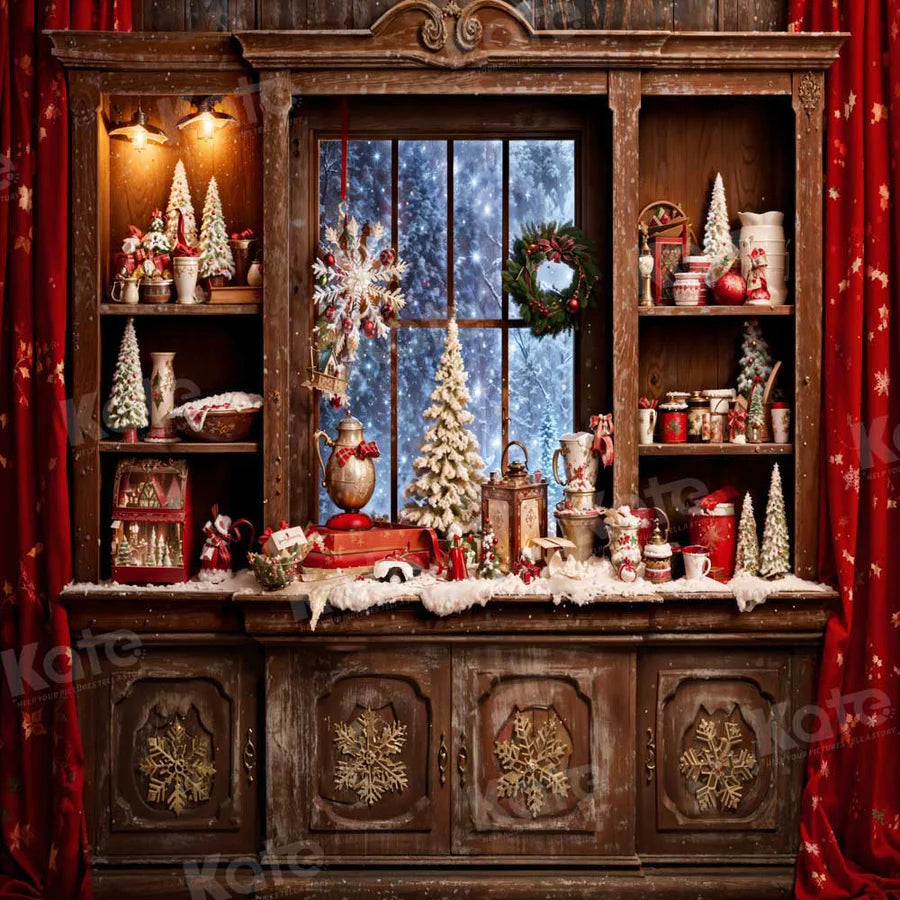 Kate Weihnachten Rot Braun Küche Hintergrund von Emetselch