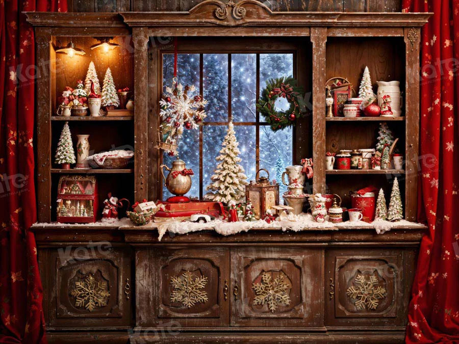 Kate Weihnachten Rot Braun Küche Hintergrund von Emetselch