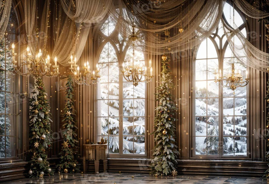 Kate Weihnachten Fenster Elegantes Zimmer Hintergrund von Emetselch