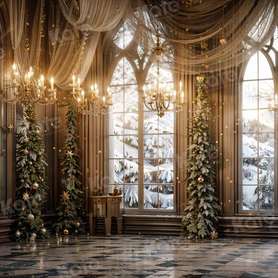 Kate Weihnachten Fenster Elegantes Zimmer Hintergrund von Emetselch