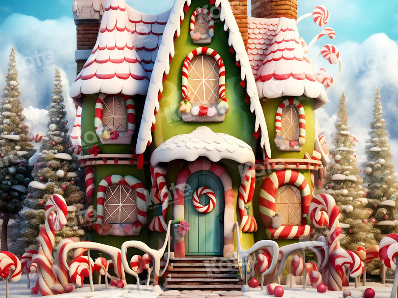 Kate Weihnachten Amazing House Hintergrund für die Fotografie - Kate Backdrop.de
