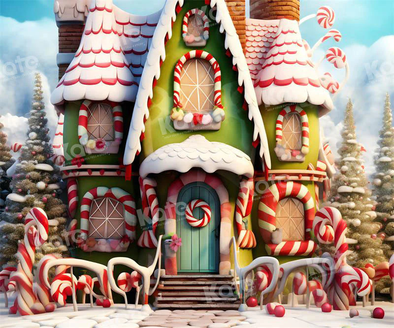 Kate Weihnachten Amazing House Hintergrund für die Fotografie - Kate Backdrop.de