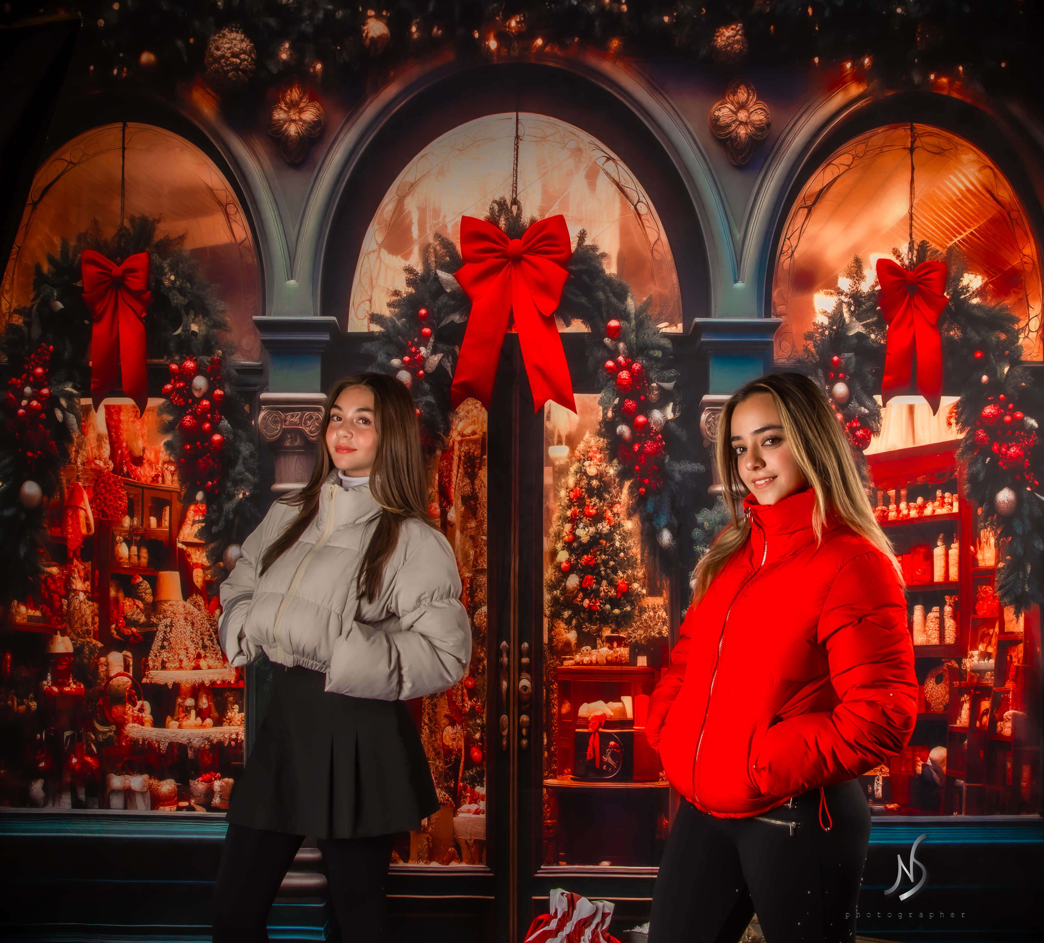 Kate Weihnachten Laden Sie Old Street Hintergrund für Fotografie - Kate Backdrop.de